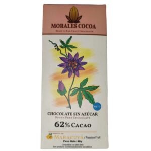 Chocolate Sin Azúcar al 62% de Cacao - Maracuyá